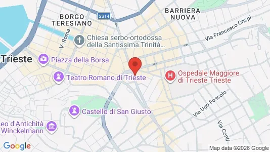 Apartments for rent i Trieste - kort over placeringen