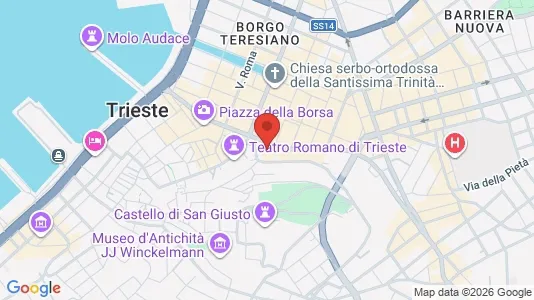 Apartments for rent i Trieste - kort over placeringen