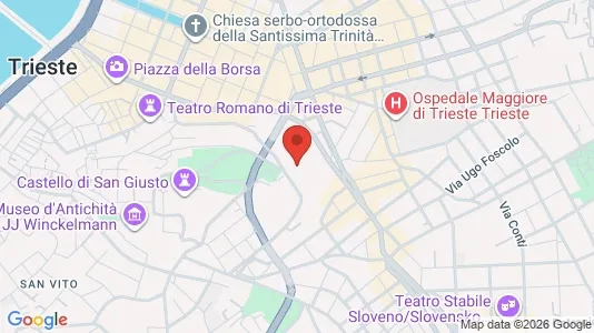 Apartments for rent i Trieste - kort over placeringen