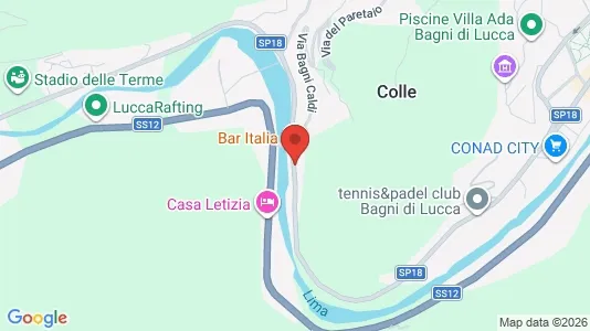 Apartments for rent i Bagni di Lucca - kort over placeringen