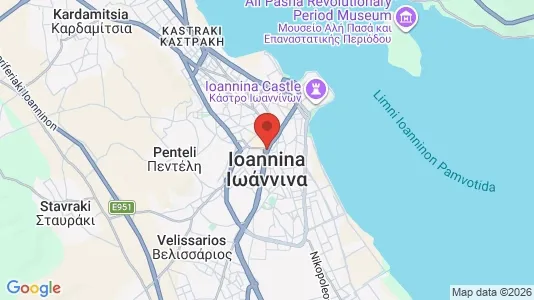 Apartments for rent i Ioannina - kort over placeringen