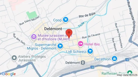 Apartments for rent in Delsberg - Photo from Google Street View