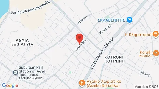 Apartments for rent i Patras - kort over placeringen
