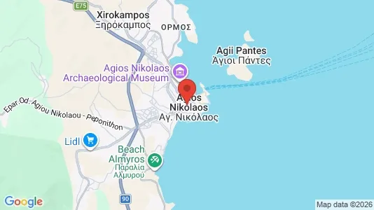 Apartments for rent i Agios Nikolaos - kort over placeringen