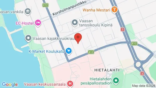 Apartments for rent i Vaasa - kort over placeringen