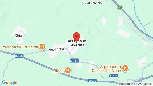 Apartments for rent i Bassano in Teverina - kort over placeringen