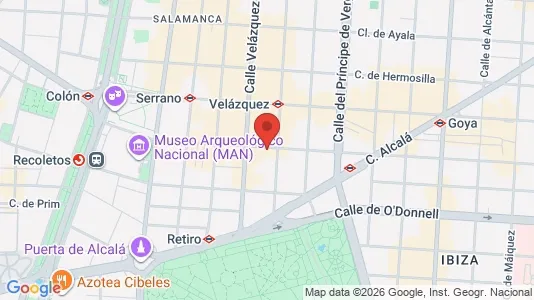 Apartments for rent i Madrid Salamanca - kort over placeringen