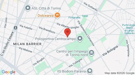 Apartments for rent i Turin - kort over placeringen