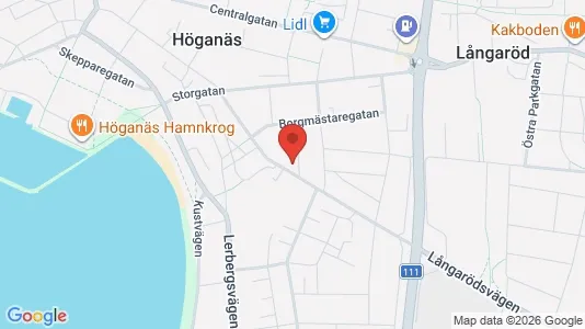 Apartments for rent i Höganäs - kort over placeringen