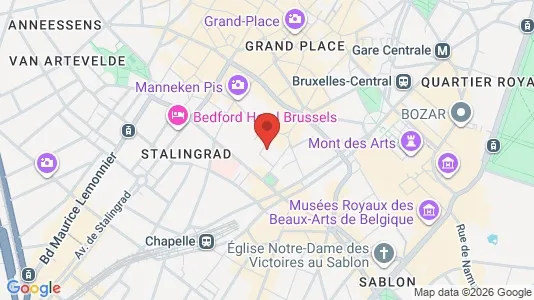 Apartments for rent i Stad Brussel - kort over placeringen