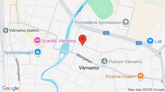 Apartments for rent i Värnamo - kort over placeringen