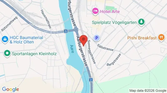 Apartments for rent i Olten - kort over placeringen