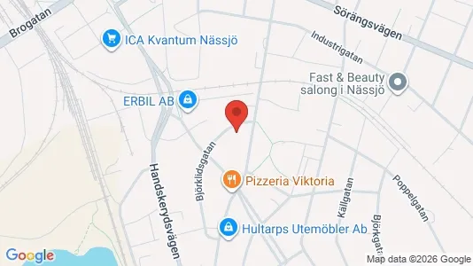 Apartments for rent i Nässjö - kort over placeringen
