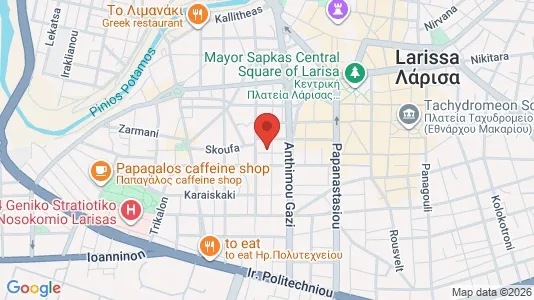 Apartments for rent i Larissa - kort over placeringen
