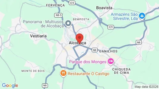 Apartments for rent i Alcobaça - kort over placeringen
