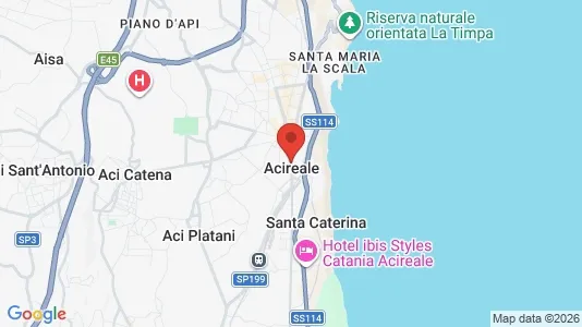 Apartments for rent i Acireale - kort over placeringen