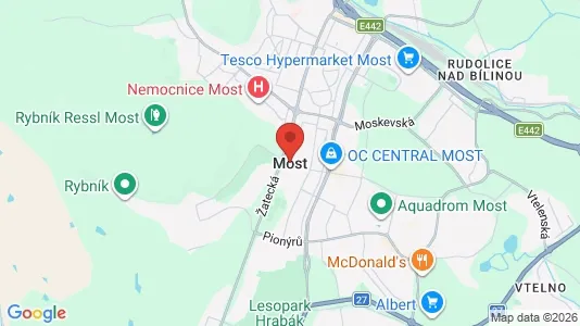 Houses for rent i Most - kort over placeringen