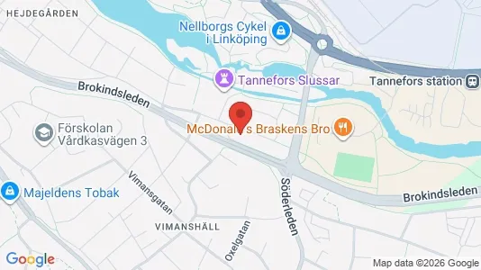 Apartments for rent i Linköping - kort over placeringen