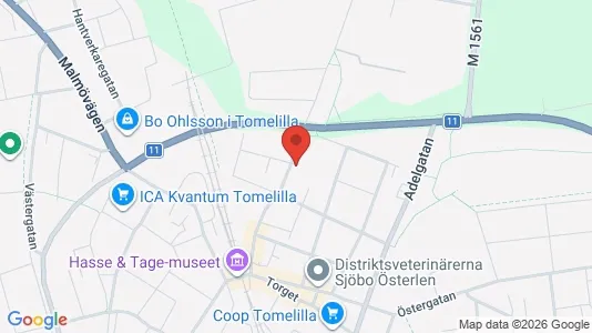Apartments for rent i Tomelilla - kort over placeringen