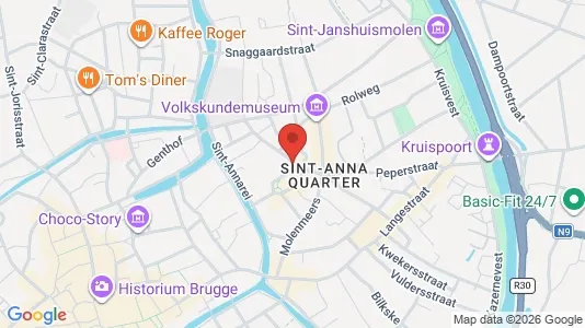 Apartments for rent i Brugge - kort over placeringen