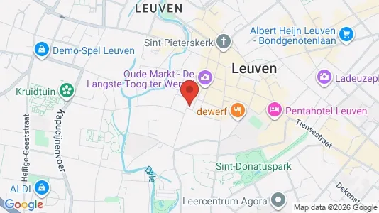 Apartments for rent i Leuven - kort over placeringen