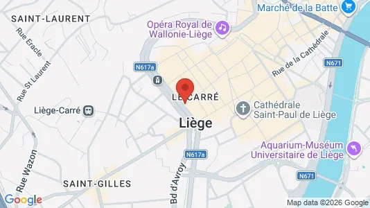 Apartments for rent i Luik - kort over placeringen