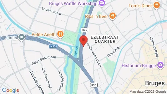 Apartments for rent i Brugge - kort over placeringen