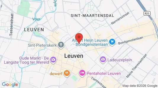 Apartments for rent i Leuven - kort over placeringen