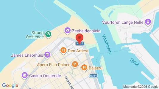 Apartments for rent i Oostende - kort over placeringen