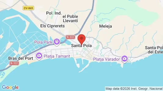 Houses for rent i Santa Pola - kort over placeringen