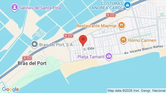 Apartments for rent i Santa Pola - kort over placeringen