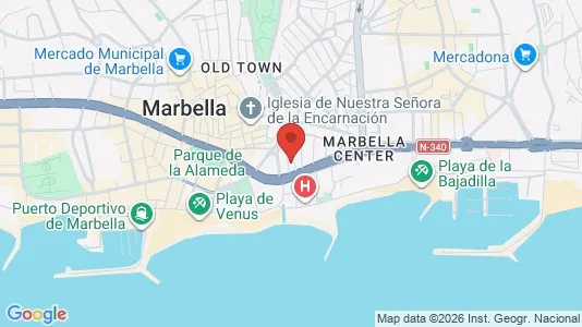 Apartments for rent i Marbella - kort over placeringen