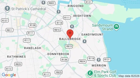 Apartments for rent i Ballsbridge - kort over placeringen