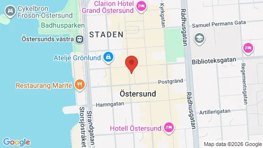 Apartments for rent i Östersund - kort over placeringen