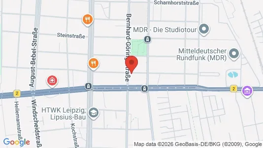 Apartments for rent i Leipzig - kort over placeringen