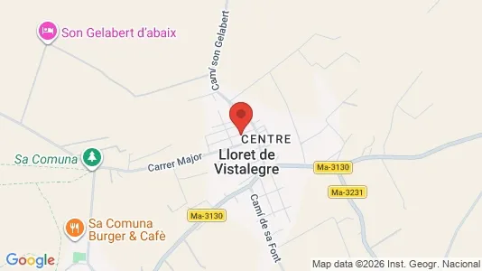 Apartments for rent i Lloret de Vistalegre - kort over placeringen