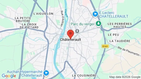 Apartments for rent i Châtellerault - kort over placeringen