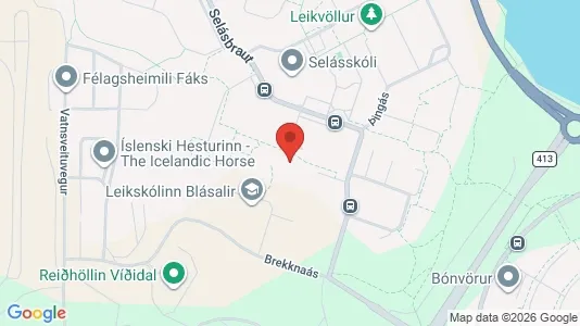 Apartments for rent i Reykjavík Árbær - kort over placeringen