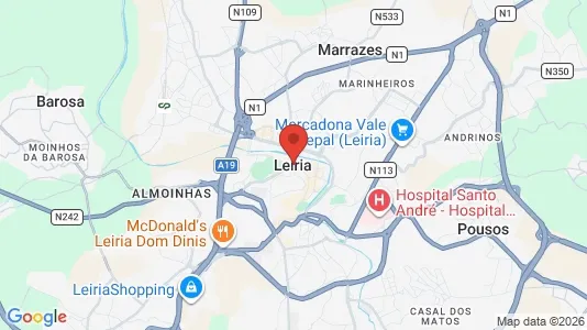 Apartments for rent i Leiria - kort over placeringen