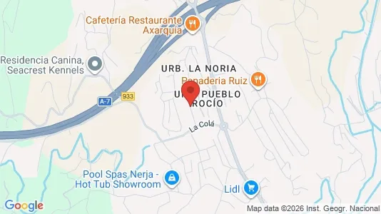 Apartments for rent i Nerja - kort over placeringen