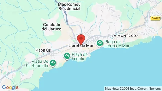 Houses for rent i Lloret de Mar - kort over placeringen