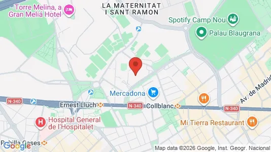 Apartments for rent i Barcelona Les Corts - kort over placeringen
