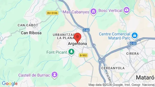 Houses for rent i Argentona - kort over placeringen