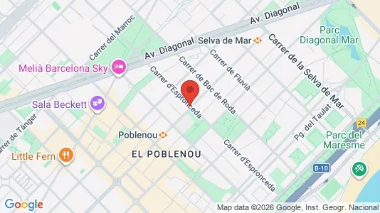 Apartments for rent i Barcelona Sant Martí - kort over placeringen