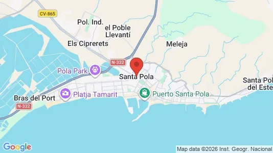 Houses for rent i Santa Pola - kort over placeringen