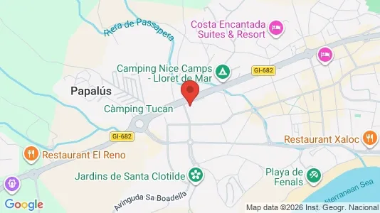 Apartments for rent i Lloret de Mar - kort over placeringen