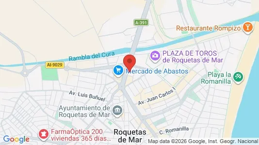 Apartments for rent in Roquetas de Mar - Photo from Google Street View