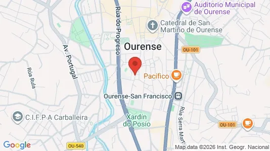 Rooms for rent i Ourense - kort over placeringen