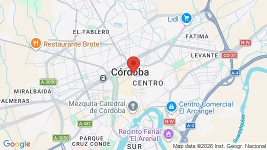 Houses for rent i Córdoba - kort over placeringen
