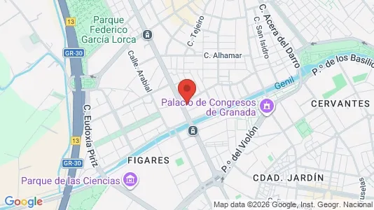 Apartments for rent i Granada - kort over placeringen